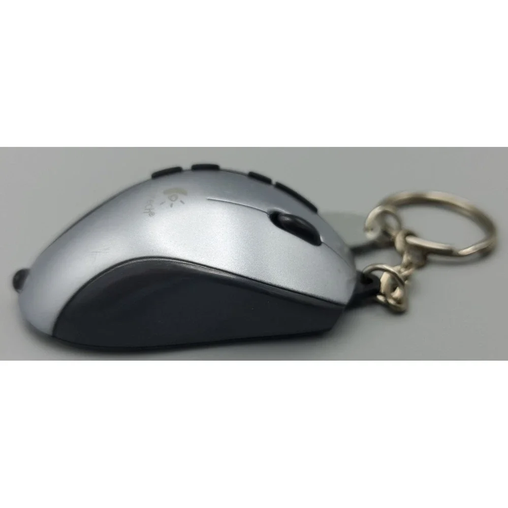 Vintage Logitech‎ Mouse Keychain Light Advert 25th Anniversary Nostalgia